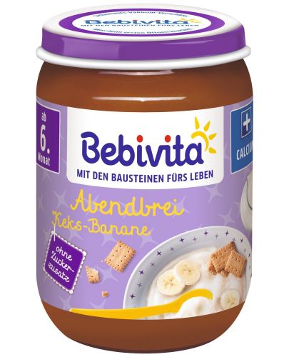 Млечна каша Bebivita Лека нощ - Грис с бисквити, 190 g, вид 2 - 1