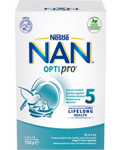 Млечна напитка на прах Nestle Nan - Optipro 5, 700 g - 1