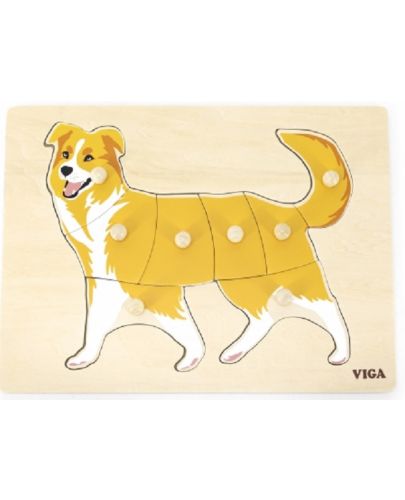 Монтесори образователен пъзел Viga - Куче - 1