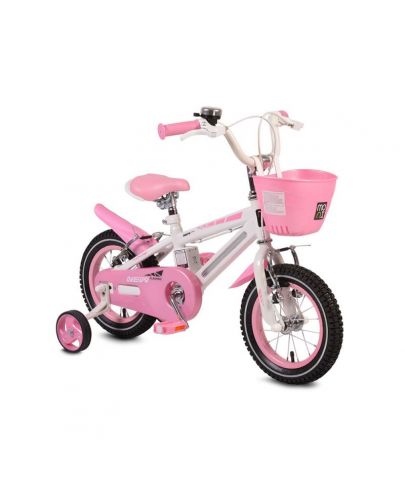 Moni Детски велосипед 12 със светеща рамка 1290 Розов - 1