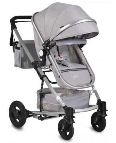 Moni Комбинирана детска количка Gigi с люлеещ механизъм Светлосива - 1