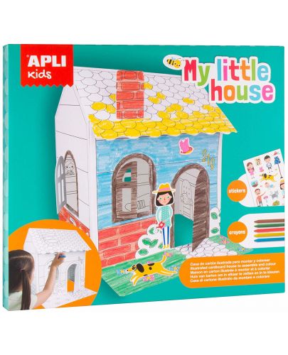 Творчески комплект APLI - Моята малка къща, сглоби и оцвети - 1