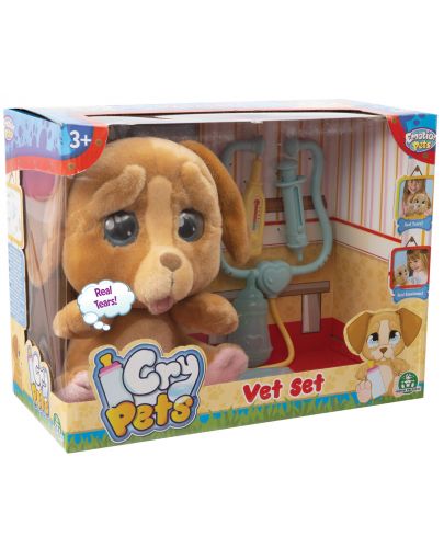 Плачеща плюшена играчка със сълзи Giochi Emotion Pets - Куче, с ветеринарни принадлежности - 3
