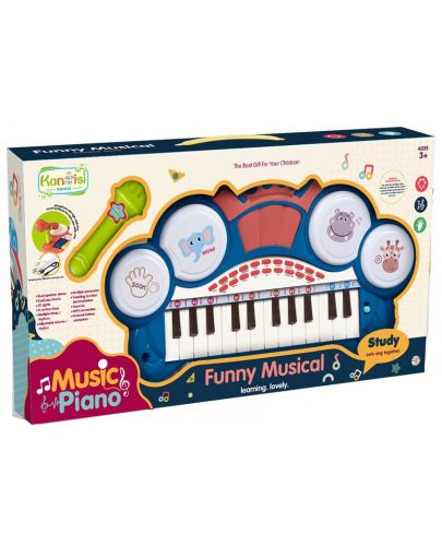 Музикална играчка Ntoys - Пиано с микрофон, Funny Musical, асортимент - 3
