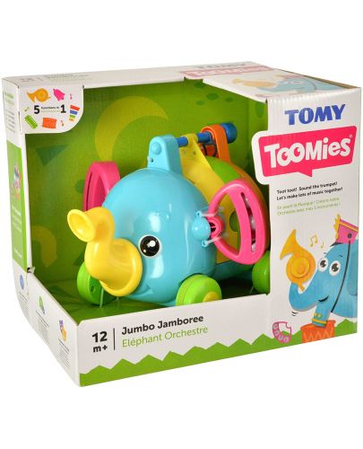 Музикална играчка Tomy Toomies - Слонче, Jumbo Jamboree - 3