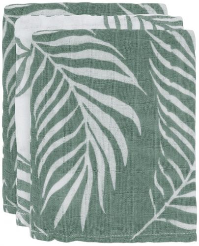 Муселинови кърпи-спарчета Jollein - Nature Ash Green, 15 х 20 cm, 3 броя - 1
