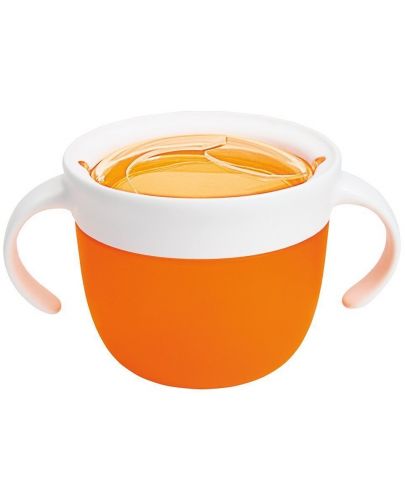 Munchkin Чаша с капаче и дръжка за храна Оранжев - 1