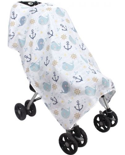 Муселиново покритие за детска количка Sevi Baby - Риби - 2