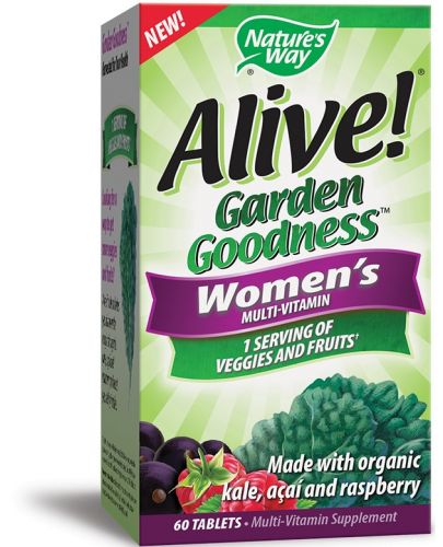 Alive Garden Goodness Women's Multivitamin, 60 таблетки, Nature's Way - 1