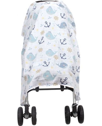 Муселиново покритие за детска количка Sevi Baby - Риби - 1