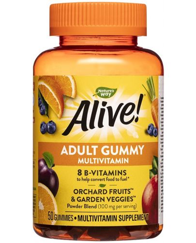 Alive Adult Gummy Multivitamin, 50 таблетки, Nature's Way - 1