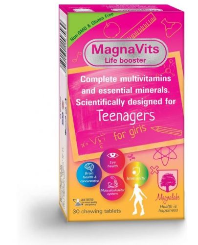 MagnaVits за тийнейджъри момичета, 30 таблетки, Magnalabs - 1