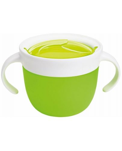 Munchkin Чаша с капаче и дръжка за храна Зелен - 1