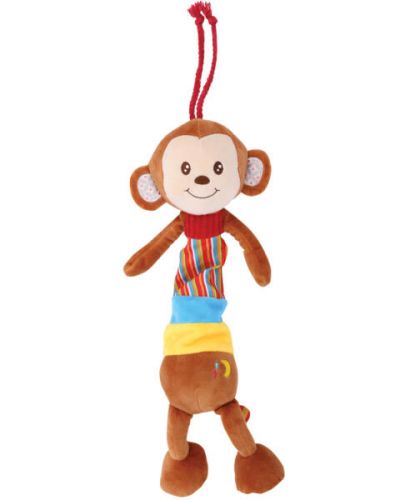 Музикална плюшена играчка Lorelli - Маймунка, 36 cm - 1