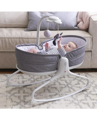 Музикален шезлонг 3 в 1 Tiny Love -  Rocker Napper, сив - 7