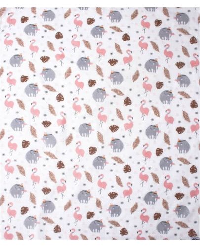 Муселинова пелена Sevi Baby - 120 x 100 cm, фламинго - 1
