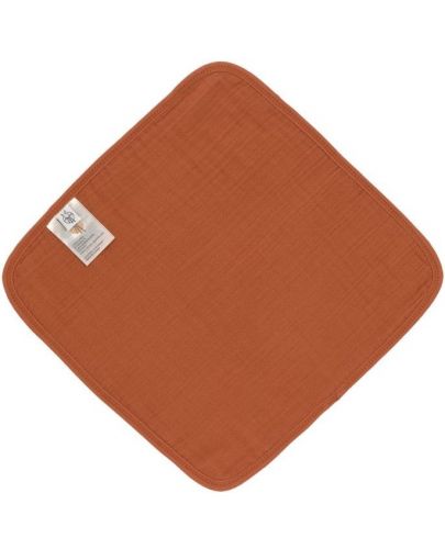 Муселинови кърпи Lassig - Cozy Care, 30 х 30 cm, 3 броя, оранжеви - 4