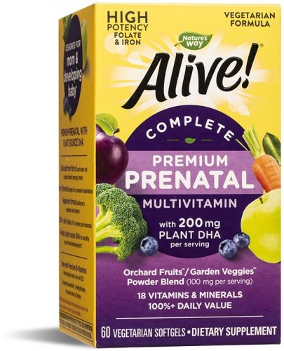 Alive Complete Premium Prenatal, 60 капсули, Nature's Way - 1