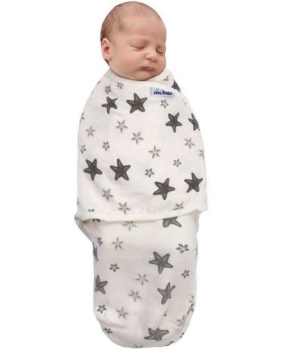 Муселинова антистрес пелена за новородено Sevi Baby - Сиви звезди - 3