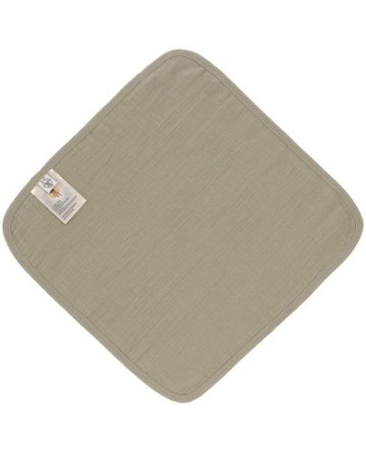 Муселинови кърпи Lassig - Cozy Care, 30 х 30 cm, 3 броя, зелени - 4