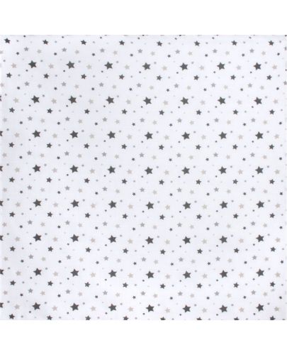 Муселинова пелена Sevi Baby - 100 x 100 cm, сиви звезди - 1
