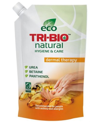 Натурален течен сапун Tri-Bio - Dermal therapy, 480 ml - 1