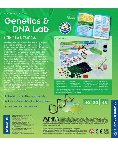 Научен комплект Thames & Kosmos - Детска лаборатория, Генетика и ДНК - 3
