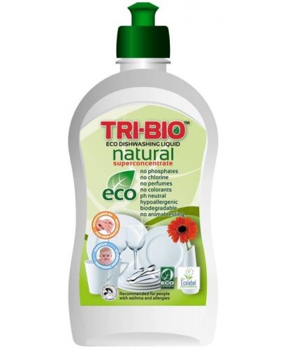 Натурален еко течен препарат за съдове Tri-Bio - 420 ml - 1