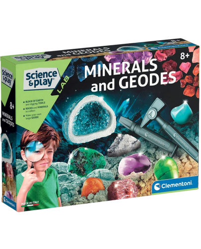 Научен комплект Clementoni Science & Play - Лаборатория за разкопки с минерали и геоди - 1