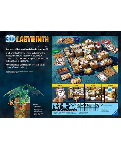 Настолна игра Ravensburger 3D Labyrinth - детска - 4