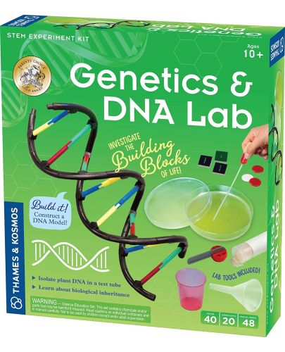 Научен комплект Thames & Kosmos - Детска лаборатория, Генетика и ДНК - 1