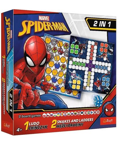 Настолна игра  2 в 1  Spider-Man (Ludo/Snakes and Ladders) - детска - 1
