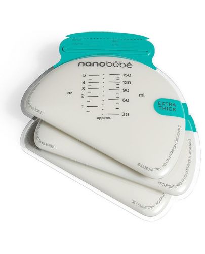 Торбички за съхранение на кърма Nanobebe - 50 х 150 ml - 2