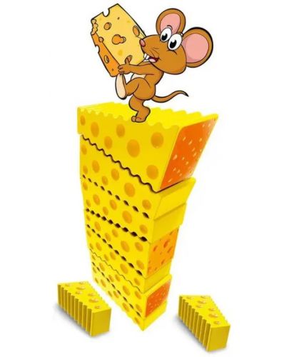 Настолна игра за баланс с мишки Kingso - Кула от сирене - 3