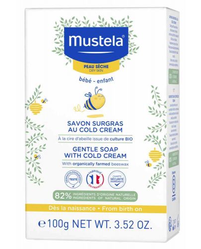Нежен сапун Mustela - With Cold cream, 100 g - 1