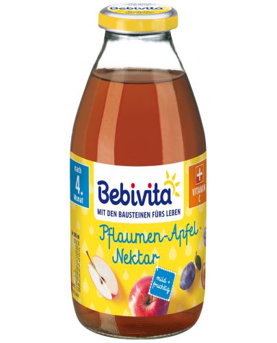 Нектар Bebivita - Ябълки и сливи, 200 ml - 1