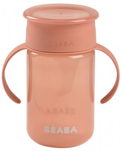Неразливаща чаша Beaba - 360°, розова, 340 ml - 1