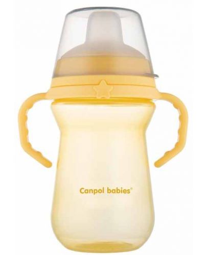 Неразливаща се чаша Canpol - 250  ml, жълта - 1
