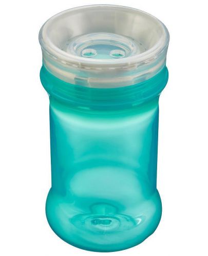 Неразливаща се чаша с мек силиконов ръб Vital Baby - 360°, 280 ml, зелена - 2
