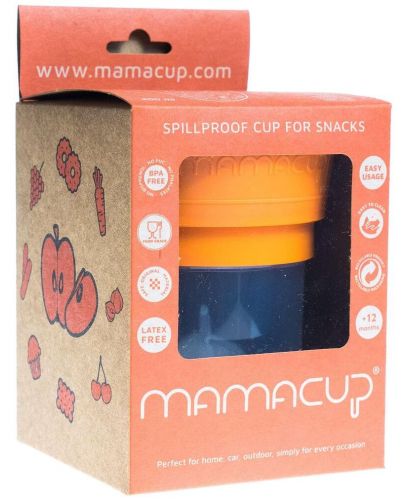 Неразливаща се чаша за снакс Mamacup - Оранжева, 400 ml - 5