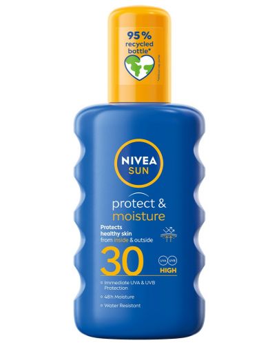 Nivea Sun Слънцезащитен спрей Protect & Mоisture, SPF 30, 200 ml - 1