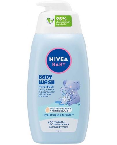 Nivea Baby Нежен душ гел за тяло Mild Bath, 450 ml - 1