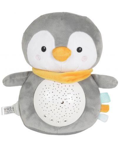 Нощна лампа и прожектор Moni Toys - Snuggly, Penguin - 1