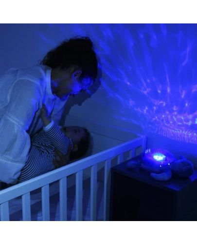 Нощна лампа-проектор Cloud B - Морска костенурка, синя - 4