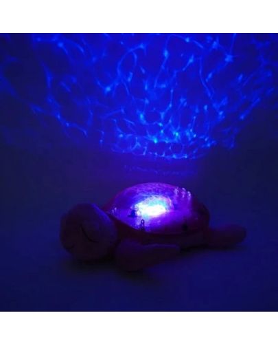Нощна лампа-проектор Cloud B - Морска костенурка, розова - 4