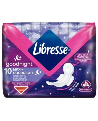 Нощни превръзки Libresse - Maxi Goodnight, 10 броя - 1