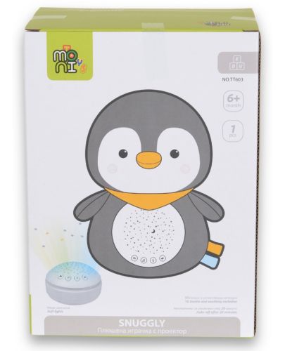 Нощна лампа и прожектор Moni Toys - Snuggly, Penguin - 4