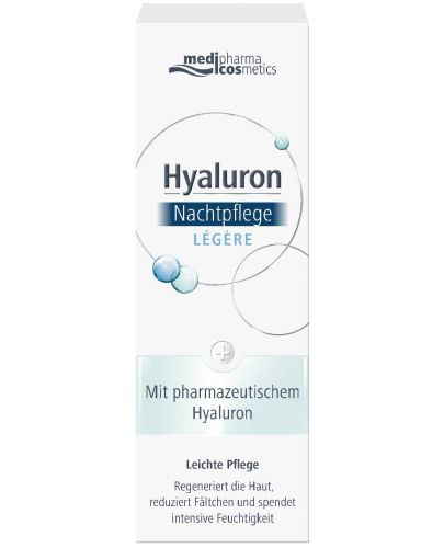 Medipharma Cosmetics Hyaluron Нощен крем за лице Legere, 50 ml - 2