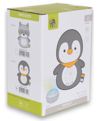 Нощна лампа и прожектор Moni Toys - Snuggly, Penguin - 5