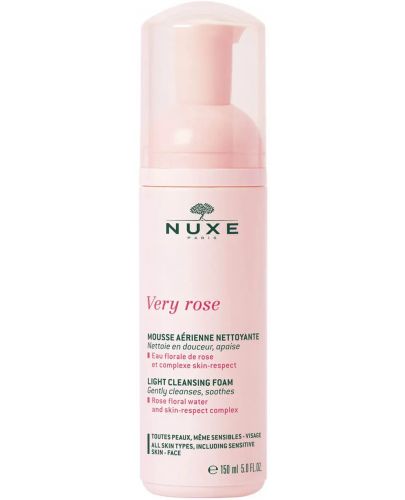 Nuxe Very Rose Нежна почистваща пяна за лице, 150 ml - 1